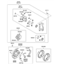 Diagram for Hyundai Sonata Brake Pad Set - 58302-3KA51