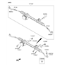 Diagram for Hyundai Steering Gear Box - 57700-B1200