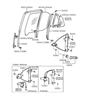 Diagram for Hyundai Accent Window Motor - 98810-34010
