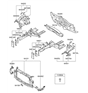 Diagram for Hyundai Radiator Support - 64101-3X000