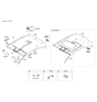 Diagram for Hyundai Sun Visor - 85210-3X040-YDA