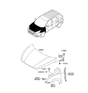 Diagram for Hyundai Hood Hinge - 79120-2S000