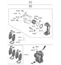 Diagram for Hyundai Kona Brake Pad Set - 58101-J9A00