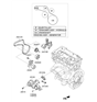 Diagram for Hyundai Water Pump Gasket - 25124-2E270