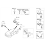 Diagram for Hyundai Door Lock Cylinder - 81970-F2A00