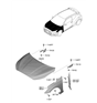 Diagram for Hyundai Hood - 66400-J3000