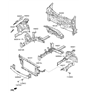 Diagram for Hyundai Radiator Support - 64101-G3000