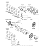 Diagram for Hyundai Crankshaft - 624R6-3CA00