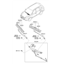 Diagram for Hyundai Equus Wiper Blade - 98350-3J050