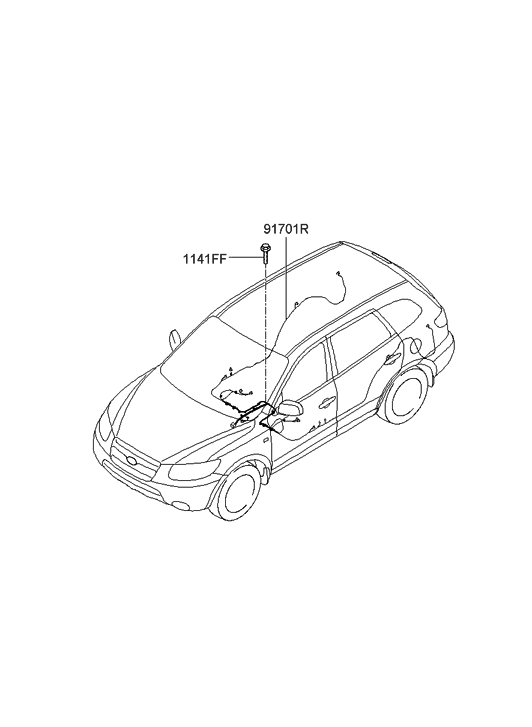 91730-2B010 Hyundai Wiring Assembly-Air Bag Rear