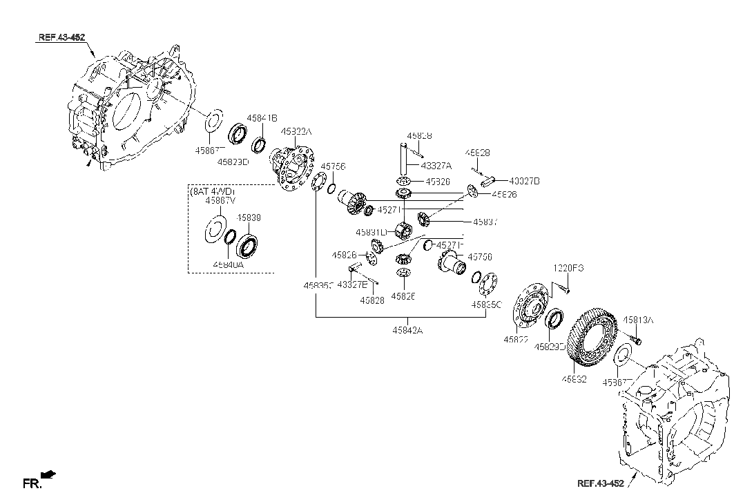 Hyundai 45832-4G630 Gear-Differential Drive