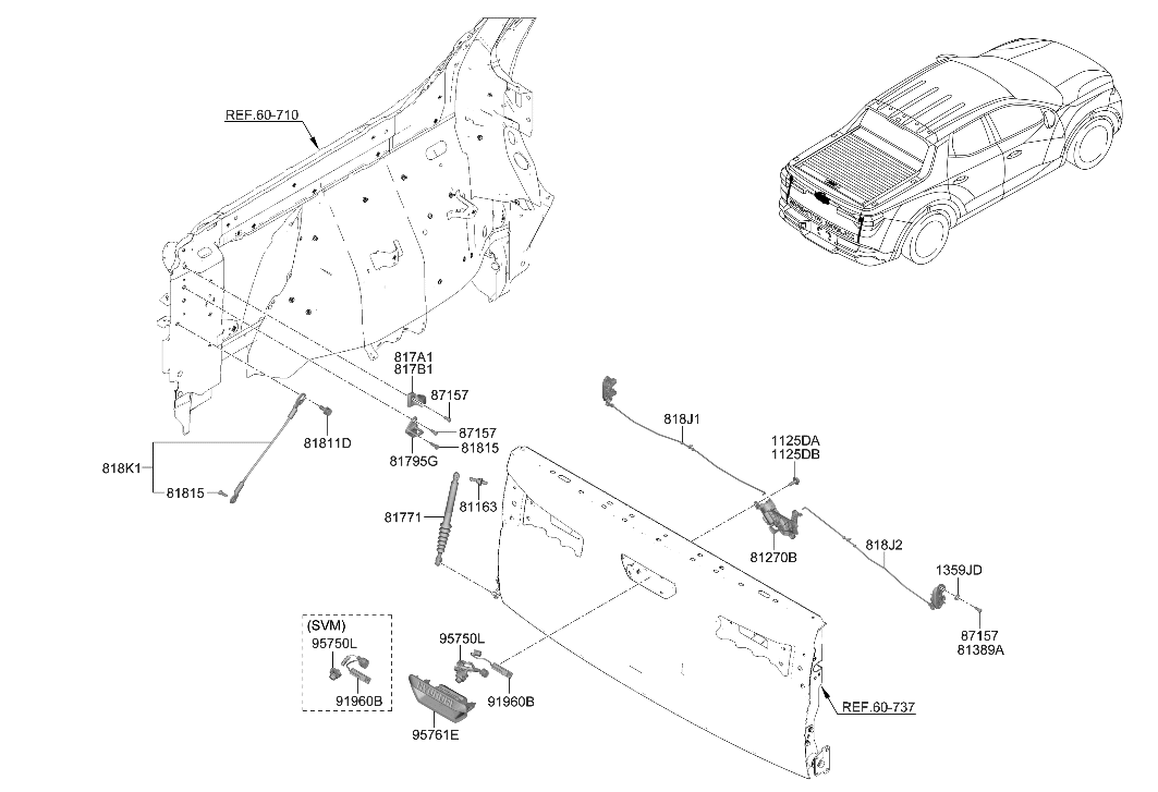 Hyundai 81817-K5000 BOLT-WASHER ASSY