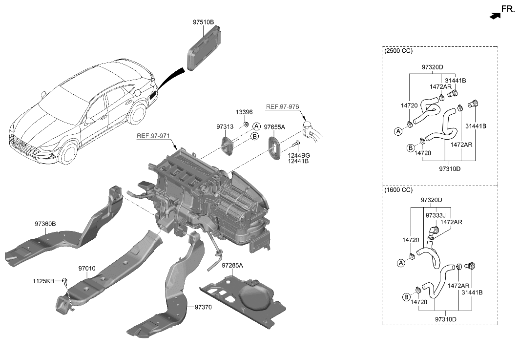 Hyundai 97311-L0000 Hose Assembly-Water Inlet