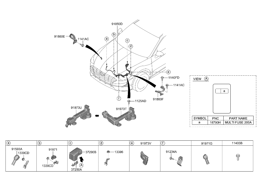 Hyundai 91861-L1030 Wiring Assembly-Eng Ground