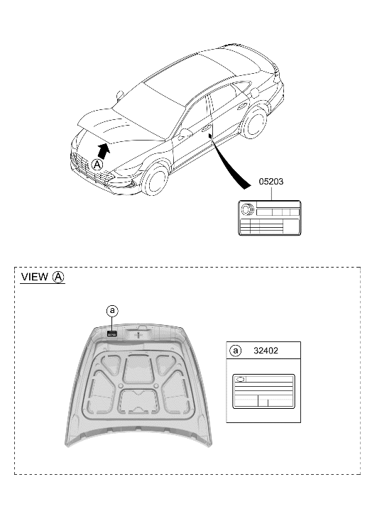 Hyundai 32450-2SDP2 LABEL-EMISSION