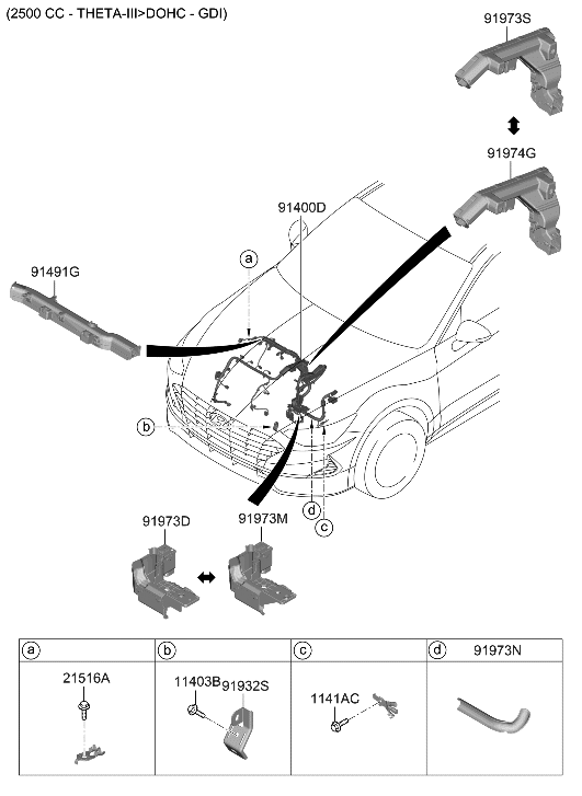 Hyundai 91961-L1470 Protector-Wiring