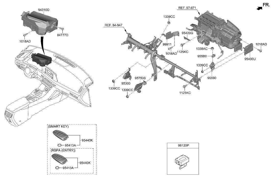 Hyundai 95440-L1160 FOB-SMART KEY