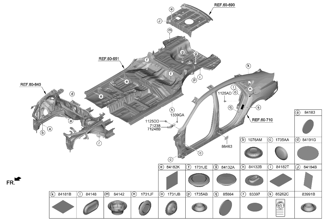 Hyundai 71238-L1000 EXTENTION Assembly-COWL Side MTG,L