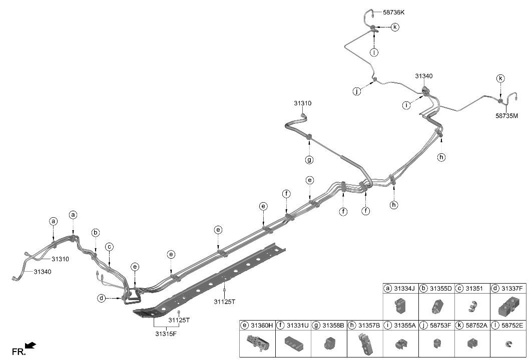 Hyundai 31358-L1100 Holder-Fuel Tube