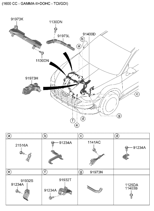 Hyundai 91961-L1430 Protector-Wiring