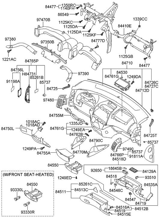 Hyundai 84715-2H002-9P Cover Assembly-Crash Pad Side LH
