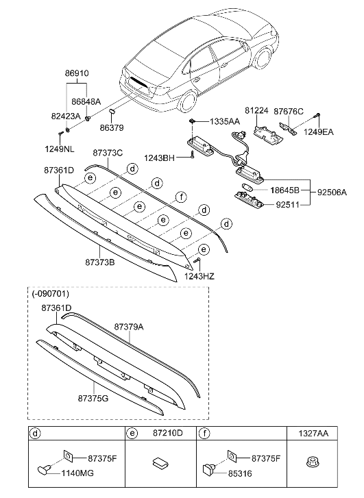 Hyundai 87376-2Q000 Bracket-TAILGATE GARNISH