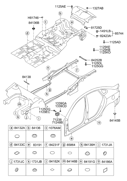 Hyundai 71238-2H000 Extention Assembly-Cowl Side Mounting,L