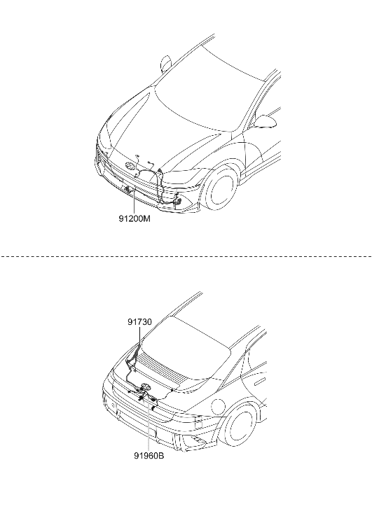 Hyundai 91650-KL080 WIRING ASSY-TAIL GATE