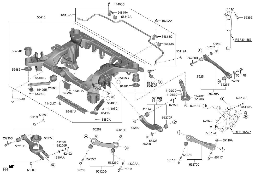 Hyundai 55510-KL100 BAR ASSY-RR STABILIZER