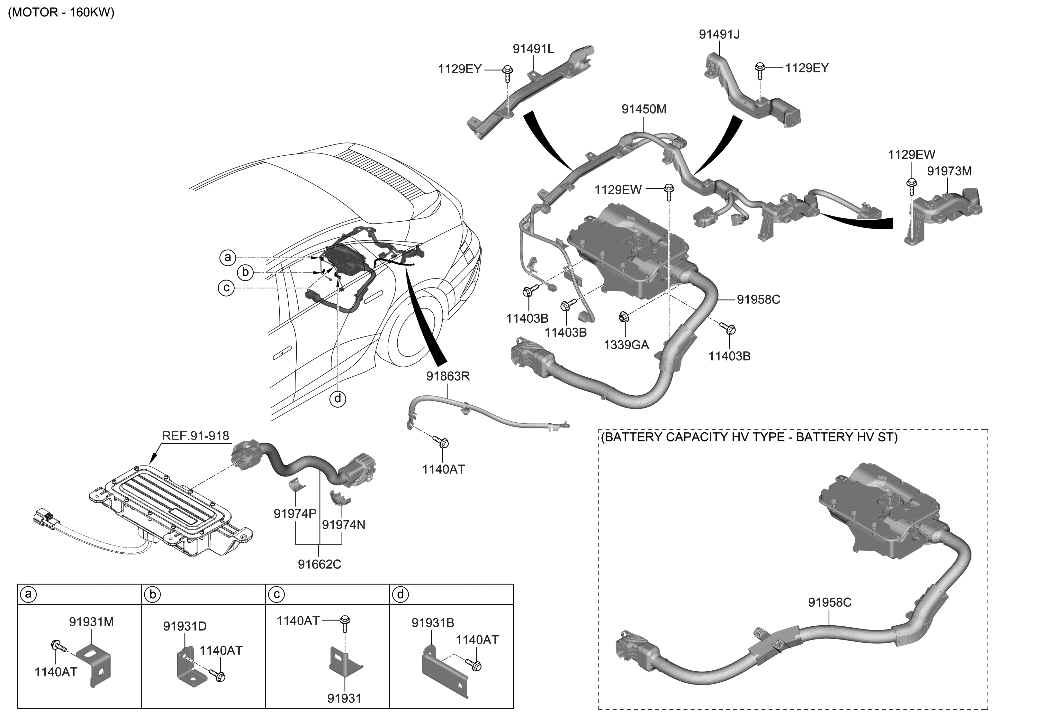 Hyundai 91958-KL020 JUNCTION BOX ASSY-HIGH VOLTAGE