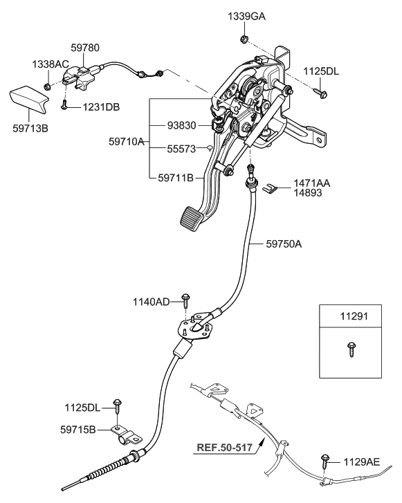 Hyundai 59711-4D000 Pad-Pedal