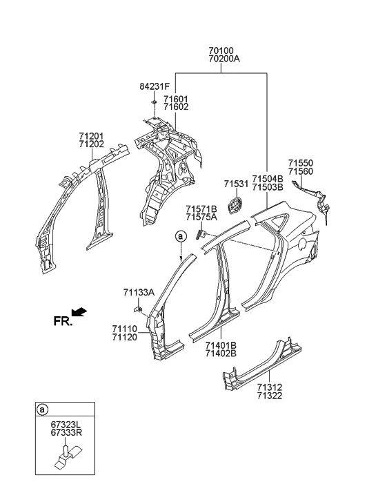 Hyundai 71580-2S000 Reinforcement Assembly-Front Door STRIKER RH