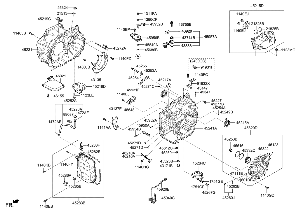 Hyundai 45211-3B690 Bracket Assembly-Transmission Support