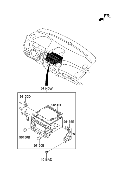 Hyundai 96170-2S910-TJP Audio Assembly