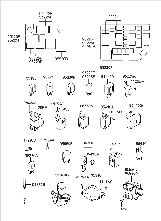 Hyundai 95930-25000 Sensor Assembly-Front Dual AIRBAG