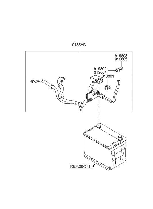 Hyundai 91850-3K011 Wiring Assembly-Battery