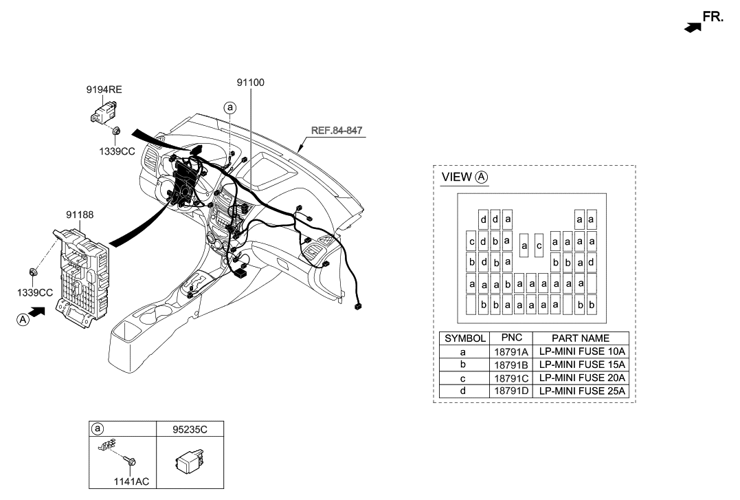 Hyundai 91395-1R122 Wiring Assembly-Main