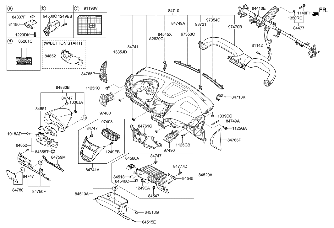 Hyundai 84755-1R210-8M Cover Assembly-Fuse Box