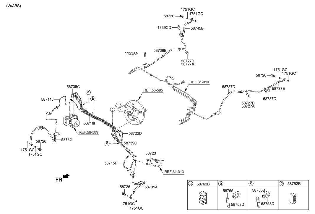 Hyundai 58755-1R000 Clip