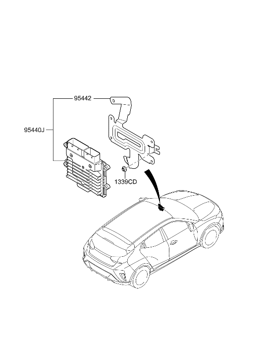 Hyundai 95440-2DMG1 T/M Control Unit