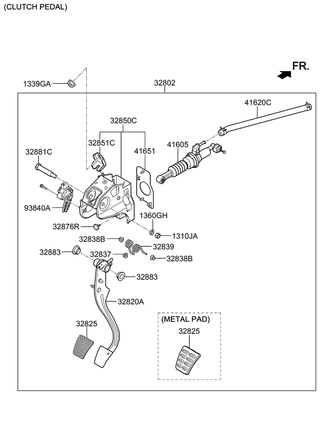 Hyundai 32825-J3100 Pad-Pedal