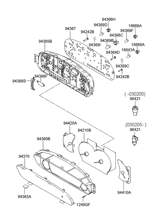 Hyundai 94366-2D000 Lens-High Beam Symbol