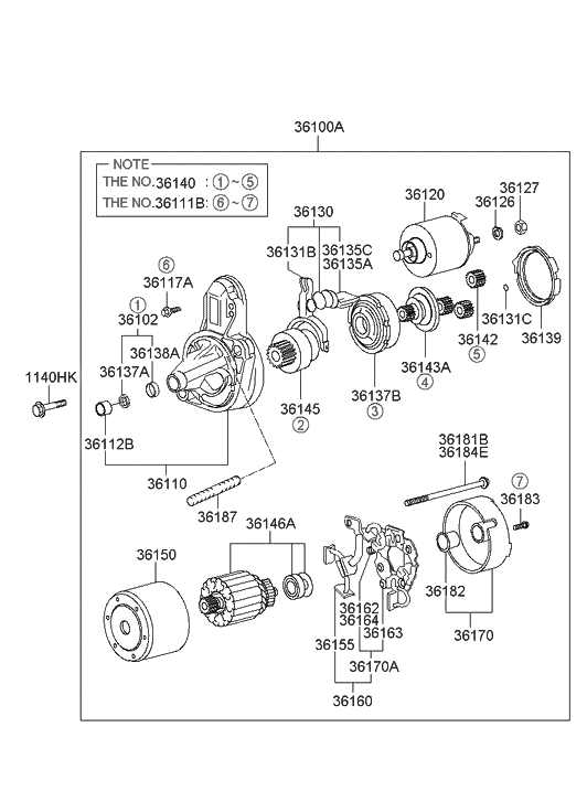 Hyundai 36140-32510 Shaft Assembly-Clutch
