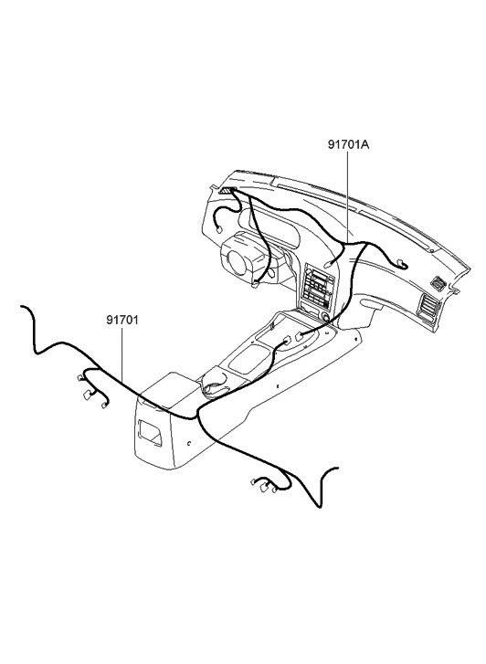 Hyundai 91700-2D230 Wiring Assembly-Air Bag