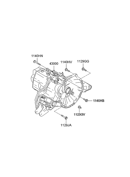 Hyundai 43000-28543 Transmission Assembly-Manual