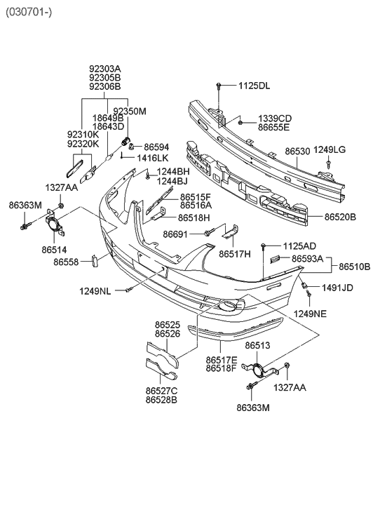 Hyundai 86655-2D000 Spring Nut