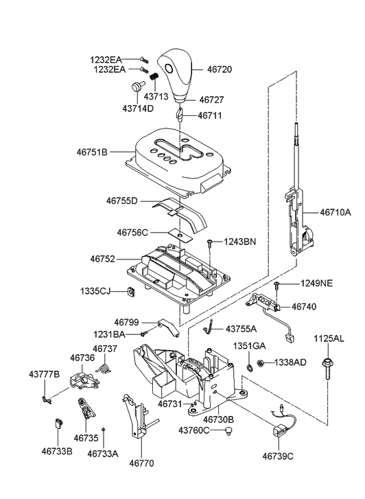 Hyundai 46755-26000-CA Slider"A"