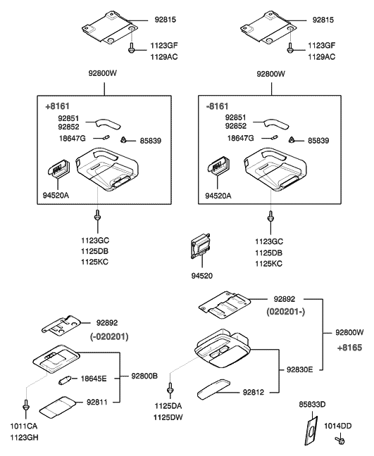 Hyundai 92810-39000-YH Room Lamp Assembly