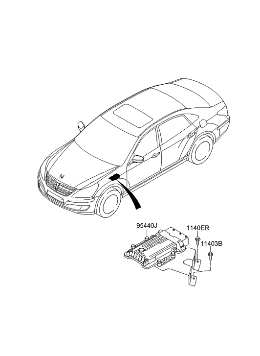 Hyundai 95440-4EBC0 Transmission Control Unit