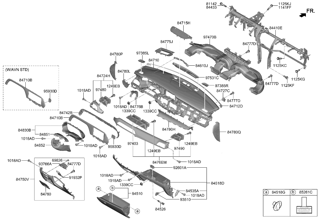 Hyundai 84765-S8350-YRF Panel Assembly-Lower Crash Pad,RH
